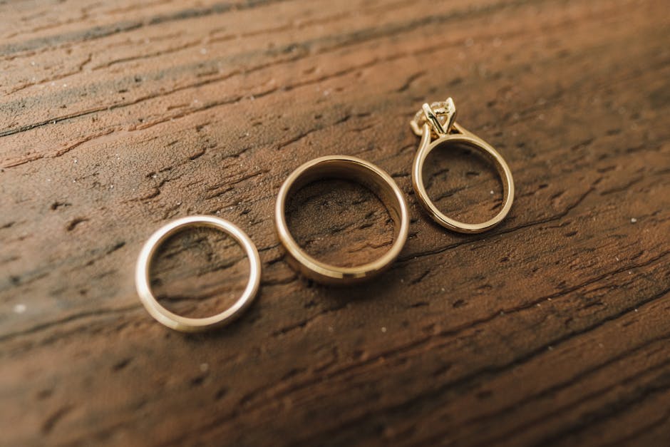 Wedding rings close up